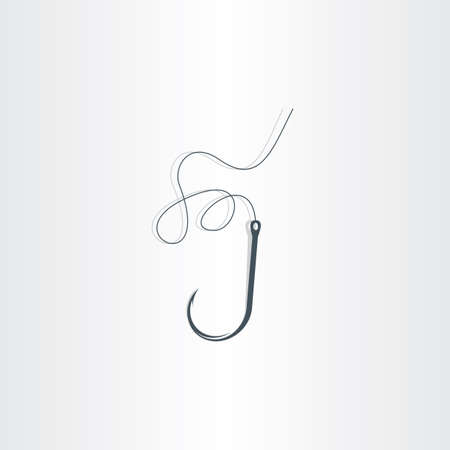 hook icon fishing symbol designのイラスト素材