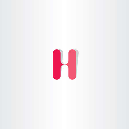 letter h red logo symbol designのイラスト素材