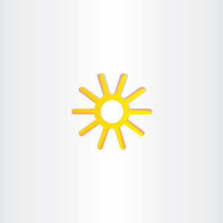 abstract yellow stylized sun vector icon designのイラスト素材