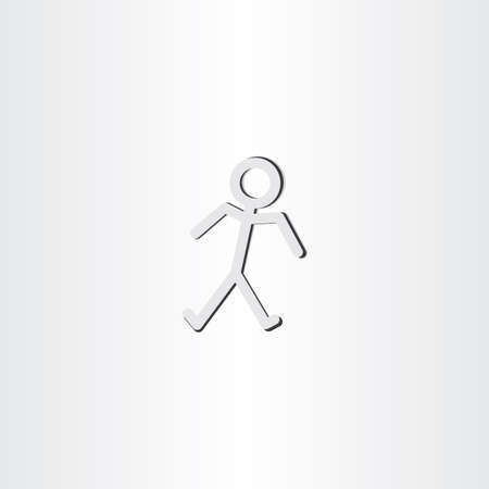 man walking icon vector symbol designのイラスト素材