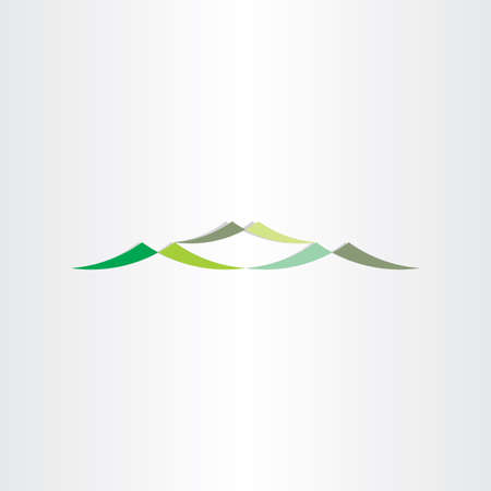 green mountains logotype design icon elementのイラスト素材