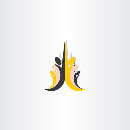 children of different races icon designのイラスト素材