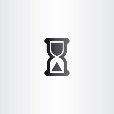 black sand clock icon time conceptのイラスト素材