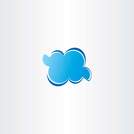 vector blue cloud icon   designのイラスト素材