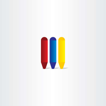 crayons vector icon design element symbolのイラスト素材