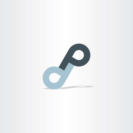 letter p symbol abstract icon   design elementのイラスト素材
