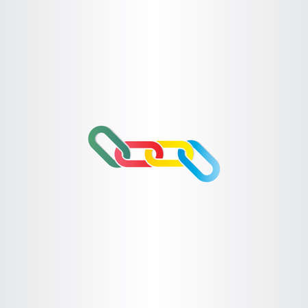 colorful chain link symbol designのイラスト素材