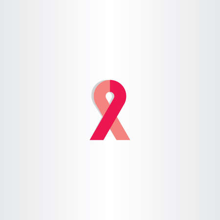 breast cancer vector icon awareness red ribbon designのイラスト素材