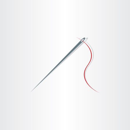 needle icon vector design element sewingのイラスト素材