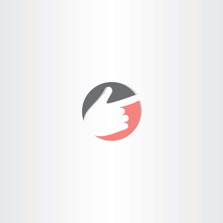 human hand circle pointer symbol iconのイラスト素材
