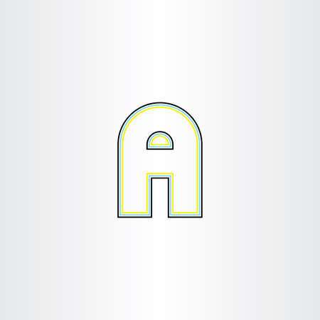 vector line icon letter a designのイラスト素材