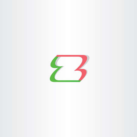 letter z green red vector logo element design symbolのイラスト素材