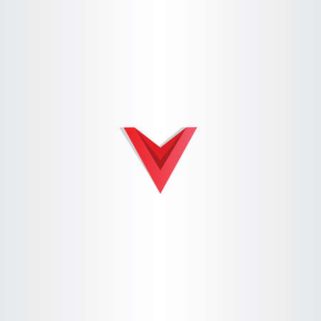 logo red symbol letter v vector designのイラスト素材