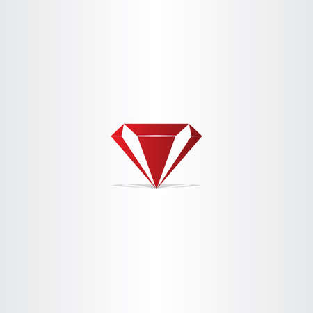 red diamond gem vector icon jewel symbolのイラスト素材