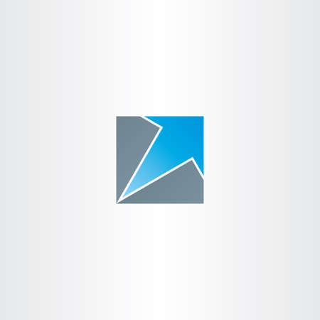 blue arrow in square icon designのイラスト素材