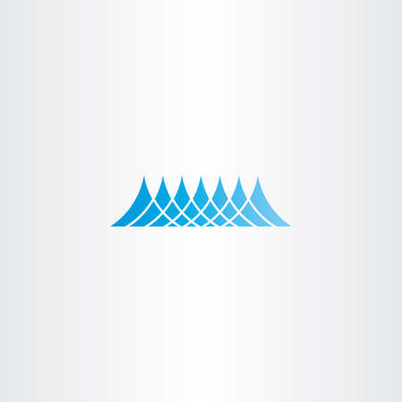 water wave sea blue icon design vector symbolのイラスト素材