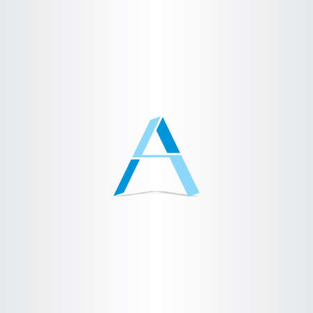 blue letter a geometric logo design emblemのイラスト素材