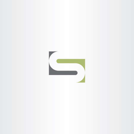 green gray letter s stylized design logoのイラスト素材