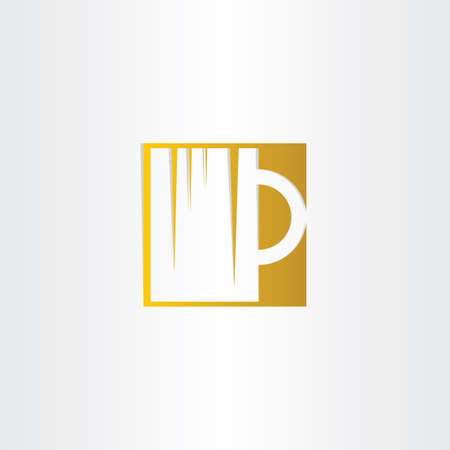 golden beer glass icon design signのイラスト素材