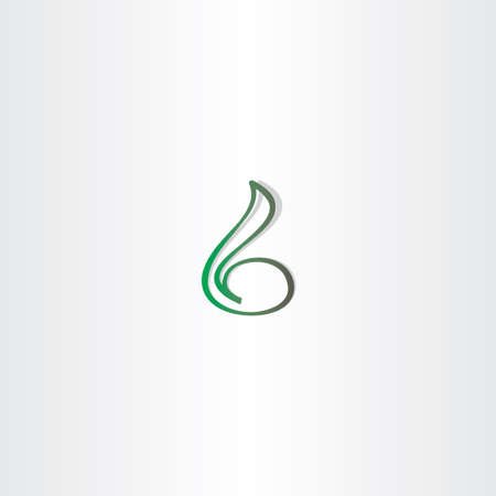 green small letter b icon vector element symbolのイラスト素材