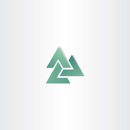 abstract business green triangle logo element symbolのイラスト素材