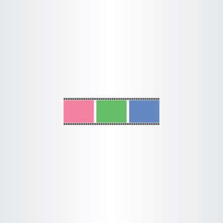 colorful film strip icon vector designのイラスト素材