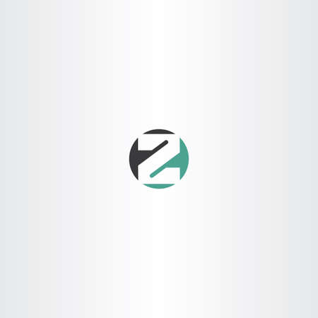 circle letter z or number 2 two icon designのイラスト素材