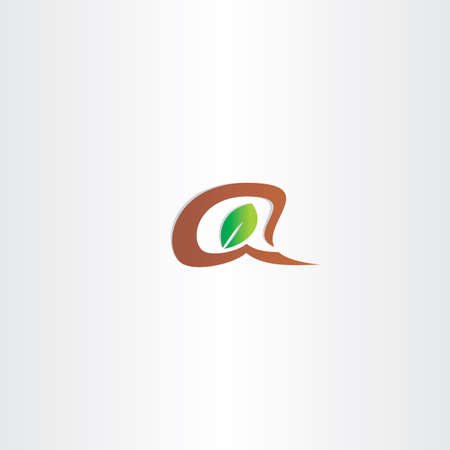 branch and leaf letter a logo vector symbolのイラスト素材