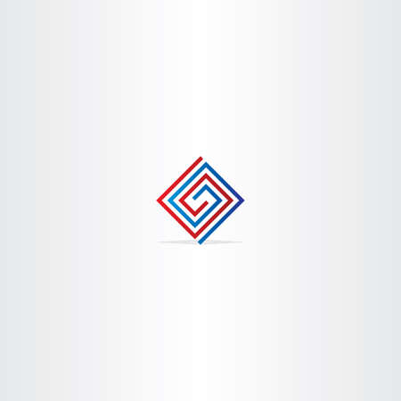 technology spiral square logo abstract icon designのイラスト素材