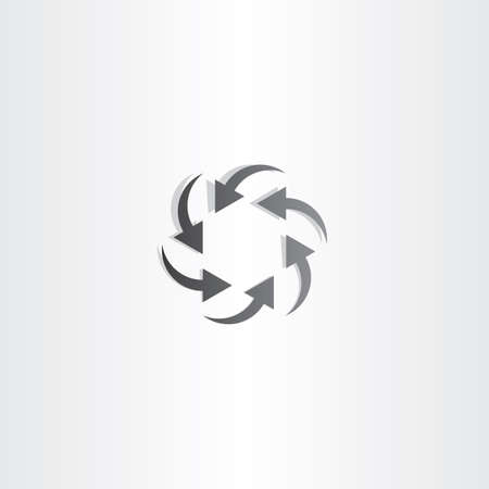 black arrow circle hexagon vector logoのイラスト素材