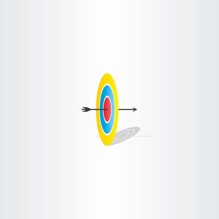 arrow and target sign vector logo symbolのイラスト素材