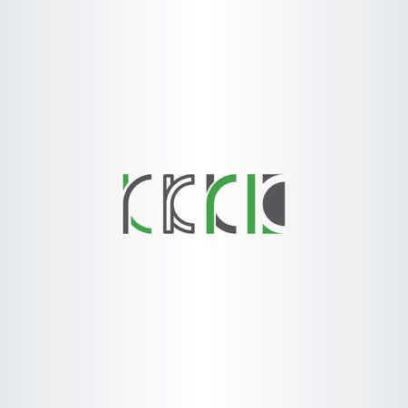 letter k set logo icon vector green gray designのイラスト素材