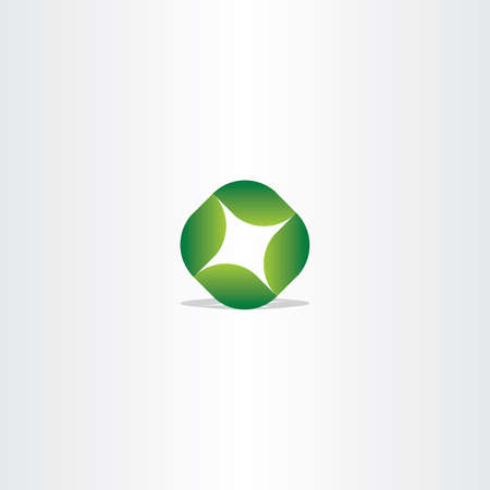 green leaf circle eco vector symbol designのイラスト素材