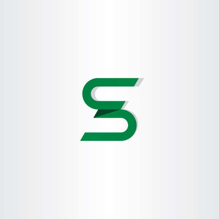 letter s s icon green sign emblemのイラスト素材