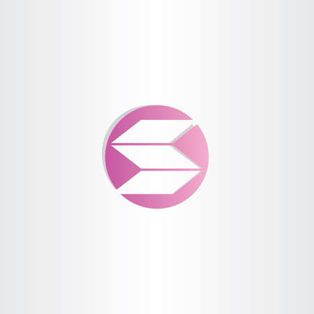 violet letter s circle vector emblemのイラスト素材