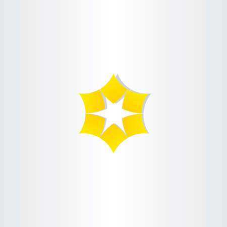 star yellow vector icon designのイラスト素材