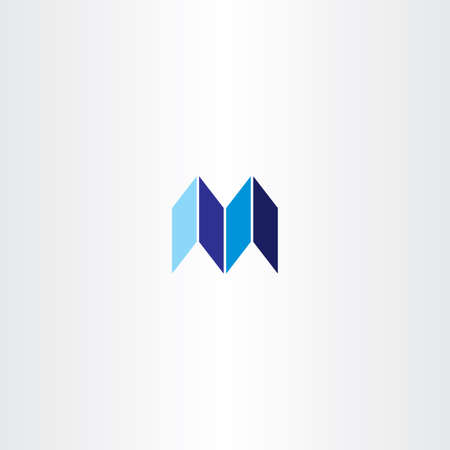 letter m m blue vector icon sign iconのイラスト素材