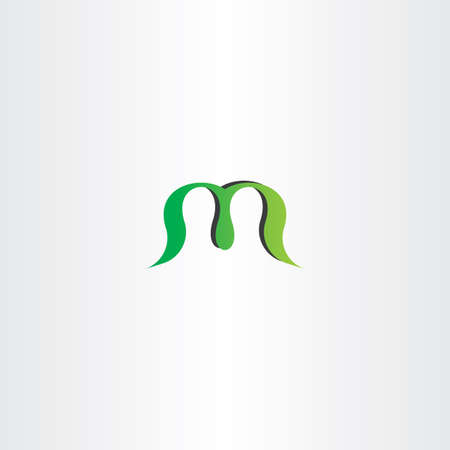 green m letter m sign icon vectorのイラスト素材