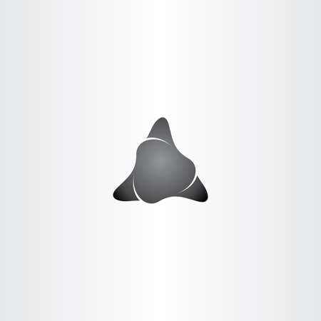 black stone triangle shape icon vector designのイラスト素材