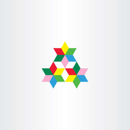 colorful triangle geometric vector design element symbolのイラスト素材