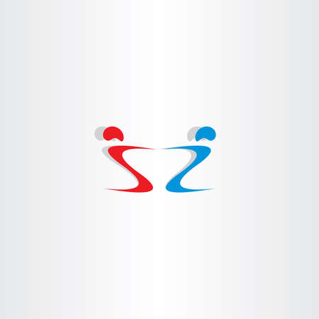 letter s and z people holding hand designのイラスト素材