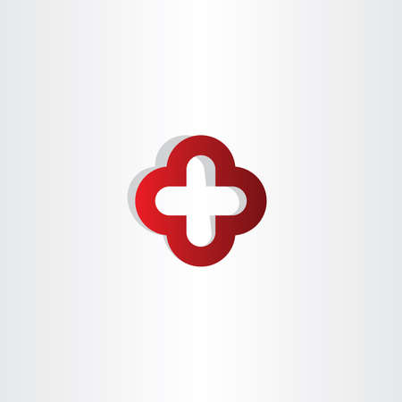 red cross plus logo sign medicalのイラスト素材