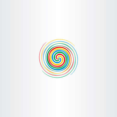 abstract colorful spiral tornado vector icon background element のイラスト素材
