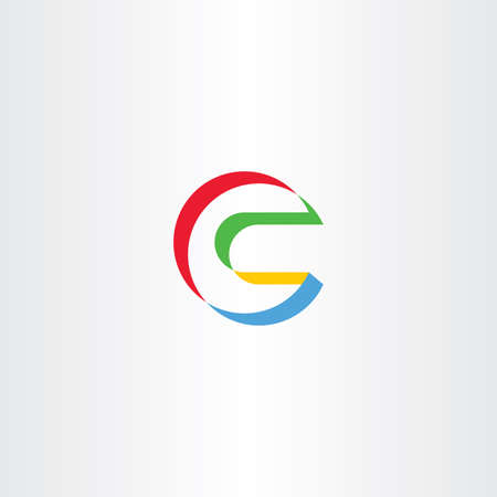 letter c c colorful vector fontのイラスト素材