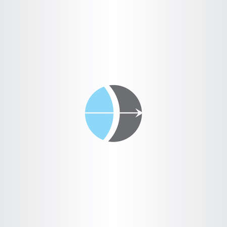 bow and arrow circle vector designのイラスト素材