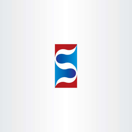 red blue letter s s icon vector element brandのイラスト素材