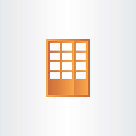 wooden door vector design element iconのイラスト素材