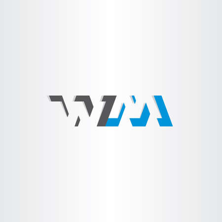 letter w and m vector icon designのイラスト素材