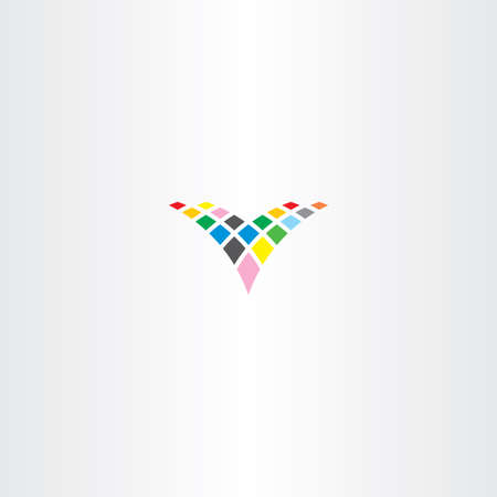 colorful letter v halftone vector icon element designのイラスト素材