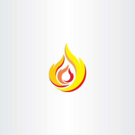 fire flame icon vector element emblemのイラスト素材